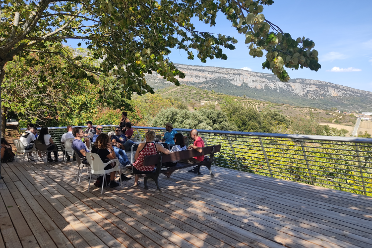 Fotografía del refugio climático en Bidaurreta