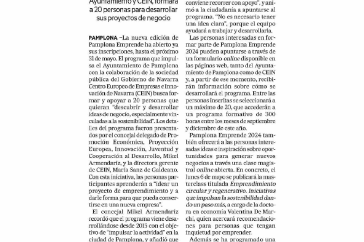 Fotografía del pantallazo de la noticia en la edición online del Diario de Noticias 
