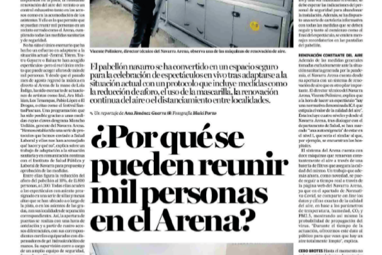 Noticia en la edición impresa del Diario de Noticias 