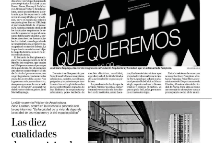 Fotografía del pantallazo de la noticia en la edición impresa del Diario de Navarra