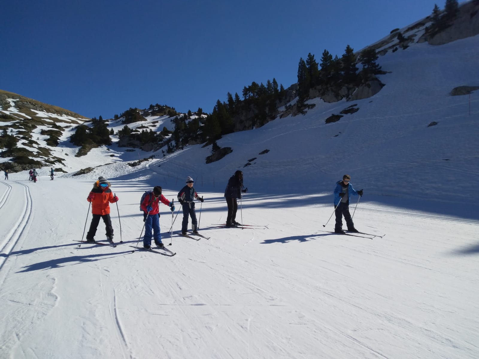 Un momento de la Campaña Escolar de Esquí de Fondo
