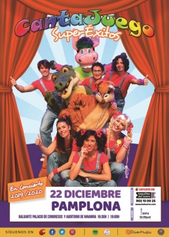 Cartel promocional del espectáculo musical infantil «Cantajuego - Súper éxitos»
