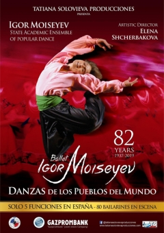Cartel promocional del Ballet de Igor Moiseyev 