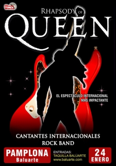 Cartel promocional del espectáculo musical «Rhapsody of Queen»