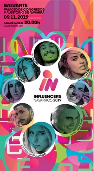 Cartel promocional de la jornada de puertas abiertas «Navarros Influencers 2019»