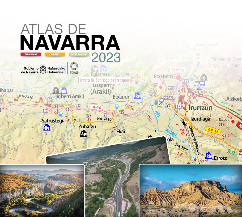 Fotografía de la portada del Atlas de Navarra 2023.
