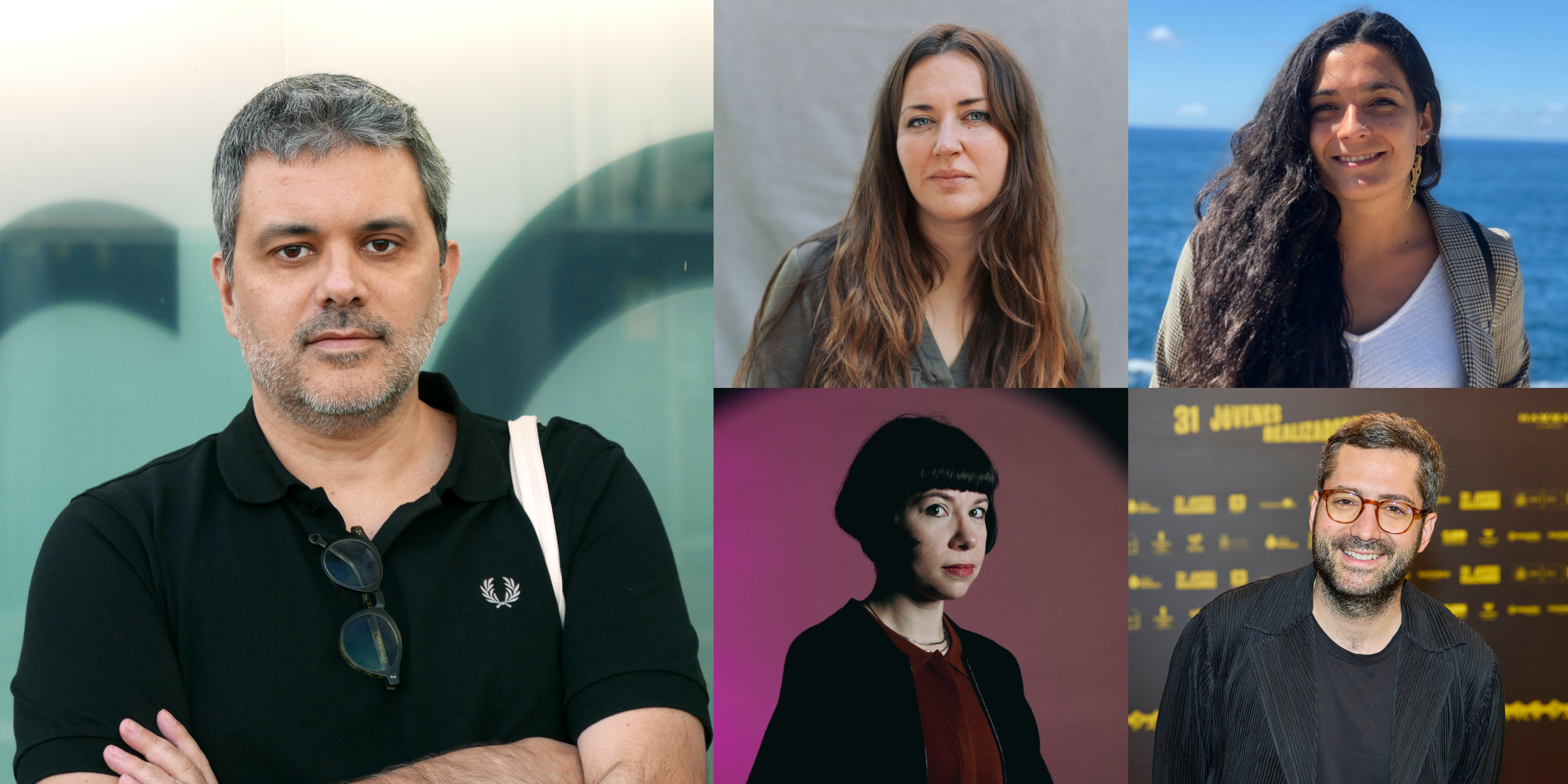 Collage de 5 fotos individuales con las 5 personas que componen el nuevo comité, 4 mujeres y un hombre