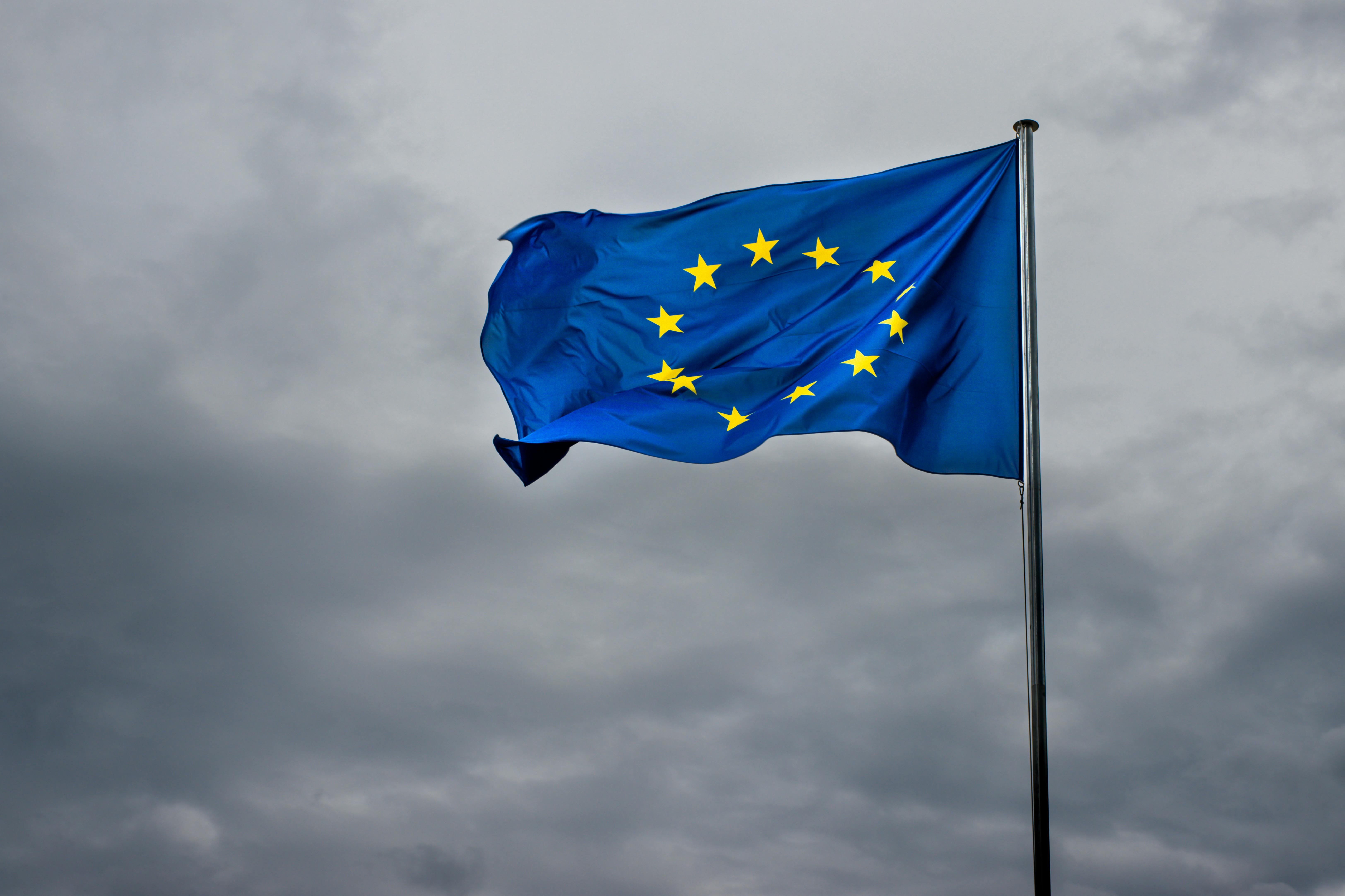 Fotografía de la bandera europea
