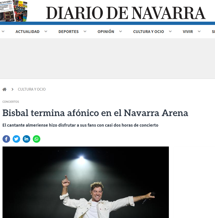 Fotografía del pantallazo de la noticia en la edición online de Diario de Noticias 