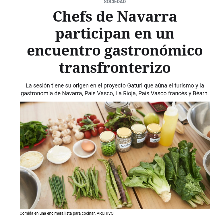 Fotografia del pantallazo de la noticia en la edición online de Navarra.com