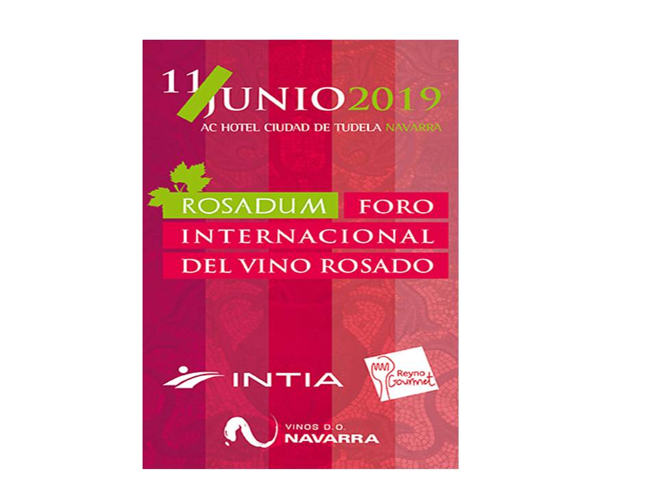 Fotografía del cartel promocional de ROSADUM, el I Foro Internacional del Vino Rosado