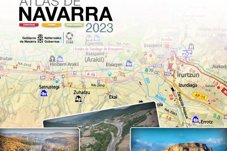 Fotografía de la portada del Atlas de Navarra 2023.