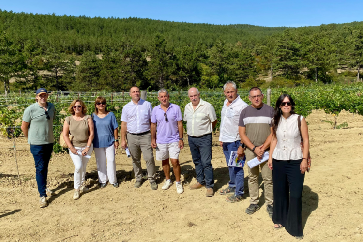 Fotografía de un momento de la visita a la finca