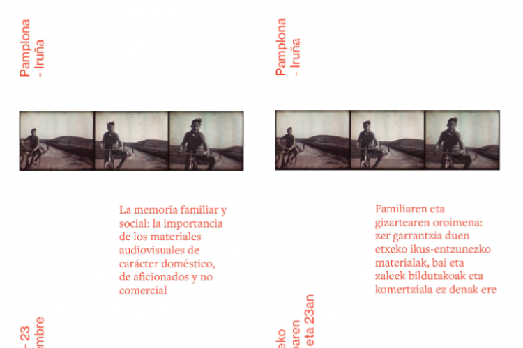 Fotografía de la portada en euskera y castellano del programa elaborado para los encuentros de filmotecas ibéricas.