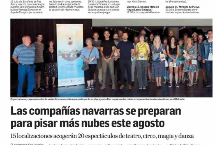 Fotografía del pantallazo de la noticia impresa de Diario de Navarra
