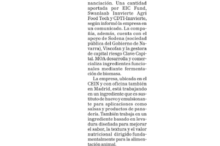 Fotografía del pantallazo de la noticia en la edición impresa de Diario de Navarra