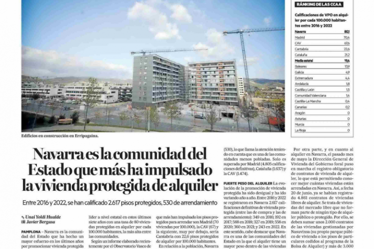 Fotografía del pantallazo de la noticia impresa de Diario de Noticias