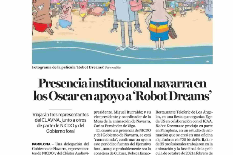 Fotografía del pantallazo de la noticia en la edición impresa del Diario de Noticias 