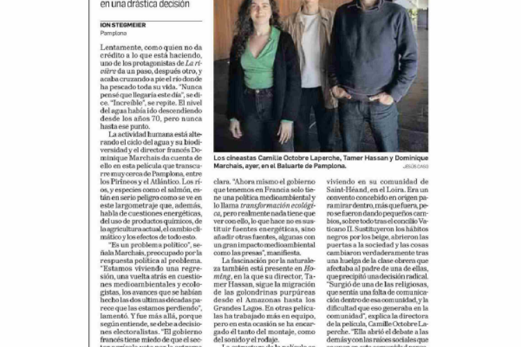Fotografía del pantallazo de la noticia en la edición impresa del Diario de Noticias