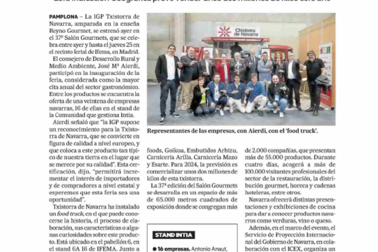 Fotografía del pantallazo de la noticia en la edición impresa de Diario de Noticias 