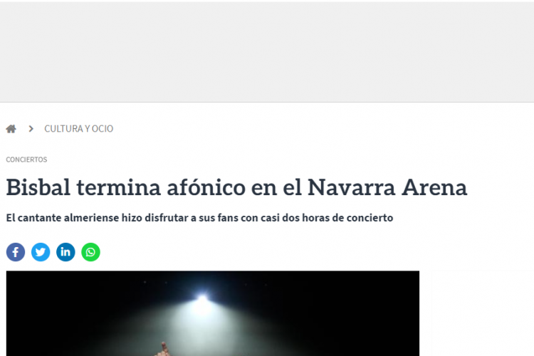 Fotografía del pantallazo de la noticia en la edición online de Diario de Noticias 