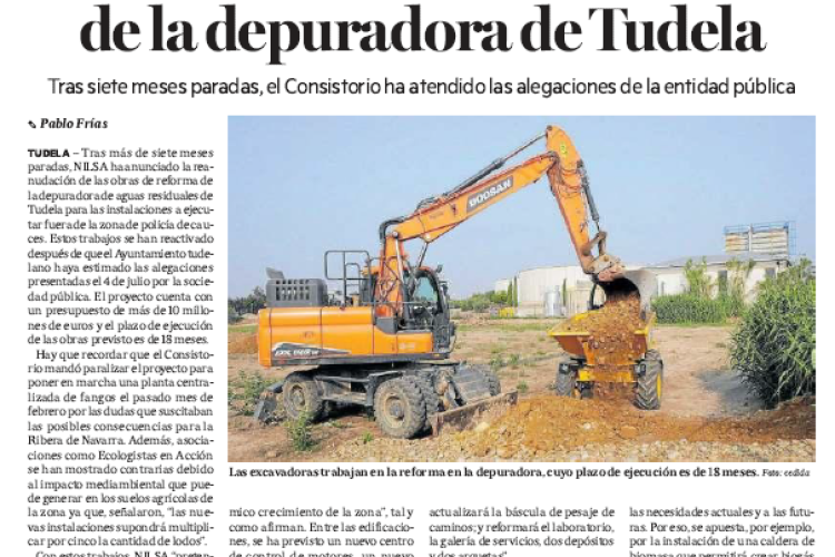 Fotografía del pantallazo de la noticia en la edición impresa de Diario de Noticias