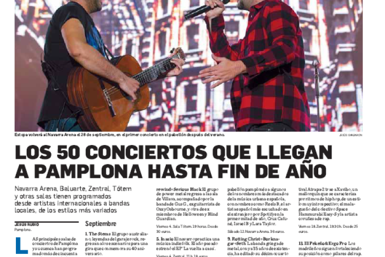 Fotografía del pantallazo de la noticia en la edición impresa del Diario de Navarra