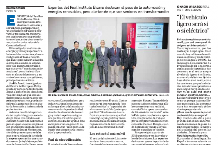 Fotografía del pantallazo de la noticia en la edición impresa de Diario de Navarra