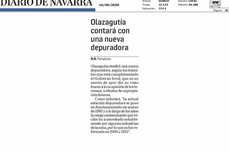 Noticia en la edición impresa de Diario de Noticias 