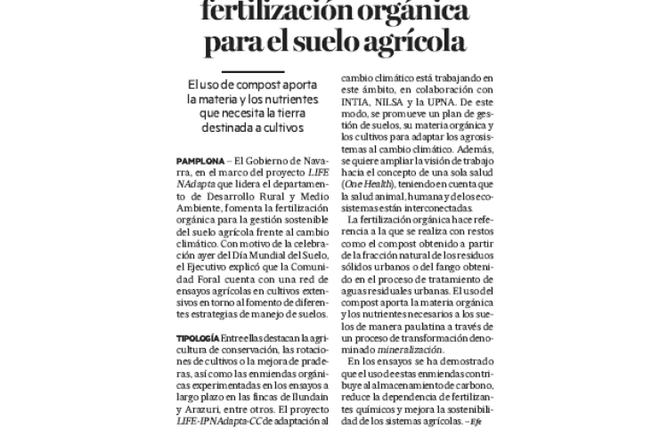 Fotografía del pantallazo de la noticia en la edición impresa de Diario de Noticias