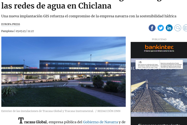 Fotografía del pantallazo de la noticia en la edición online de Diario de Noticias