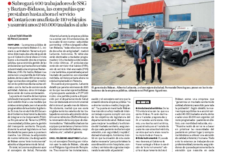 Fotografía del pantallazo de la noticia en la edición impresa de Diario de Noticias 