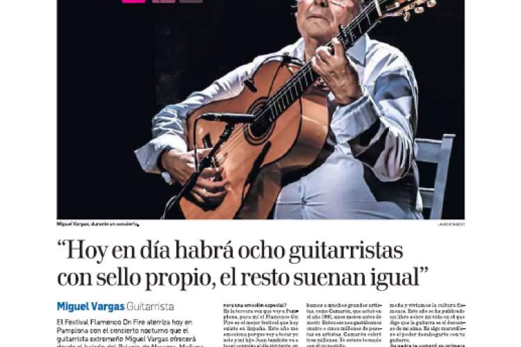 Fotografía del pantallazo de la noticia en la edición impresa del Diario de Navarra