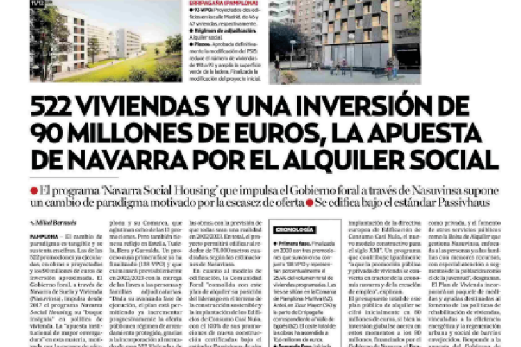 Fotografía del pantallazo de la noticia en la edición impresa del Diario de Noticias
