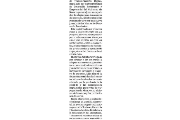 Fotografía del pantallazo de la noticia en la edición impresa del Diario de Noticias