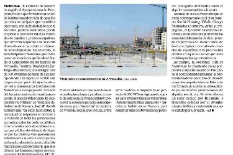 Fotografía del pantallazo de la noticia en la edición impresa del Diario de Noticias