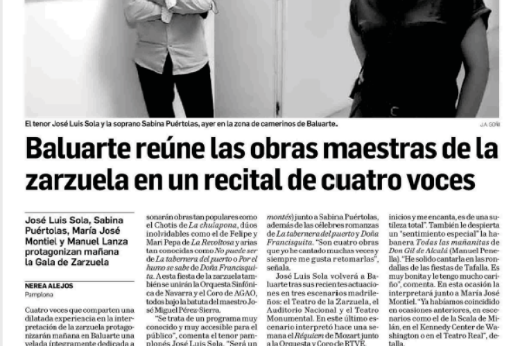 Fotografía del pantallazo de la noticia en la edición impresa del Diario de Navarra