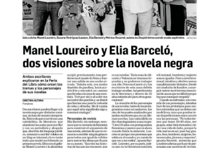 Fotografía del pantallazo de la noticia en la edición impresa del Diario de Navarra