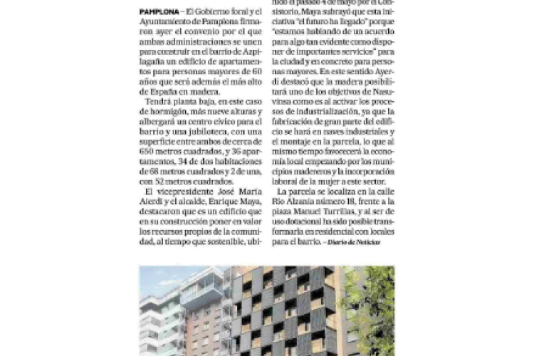 Fotografía del pantallazo de la noticia en la edición impresa del Diario de Noticias