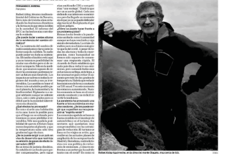 Fotografía del pantallazo de la noticia en la edición impresa del Diario de Navarra
