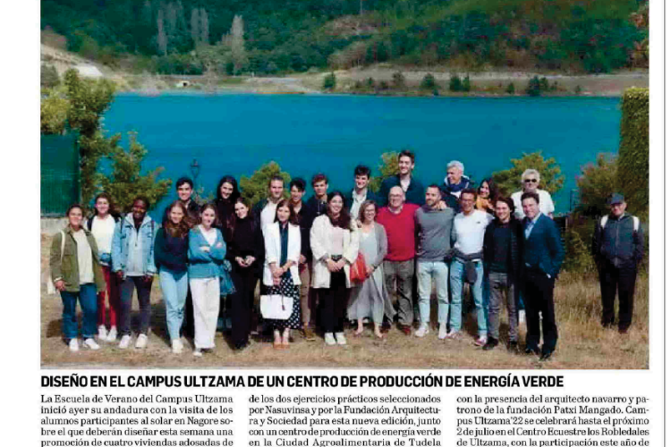 Fotografía del pantallazo de la noticia en la edición impresa del Diario de Navarra