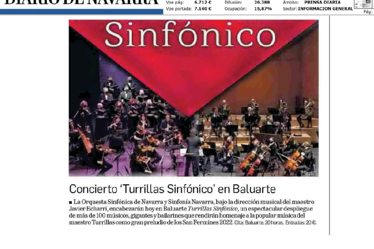 Fotografía del pantallazo de la noticia en la edición impresa del Diario de Navarra
