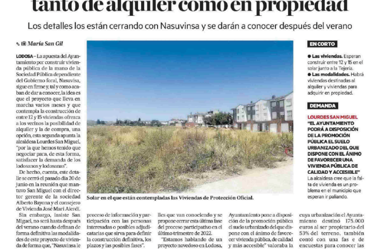 Fotografía del pantallazo de la noticia en la edición impresa del Diario de Noticias.