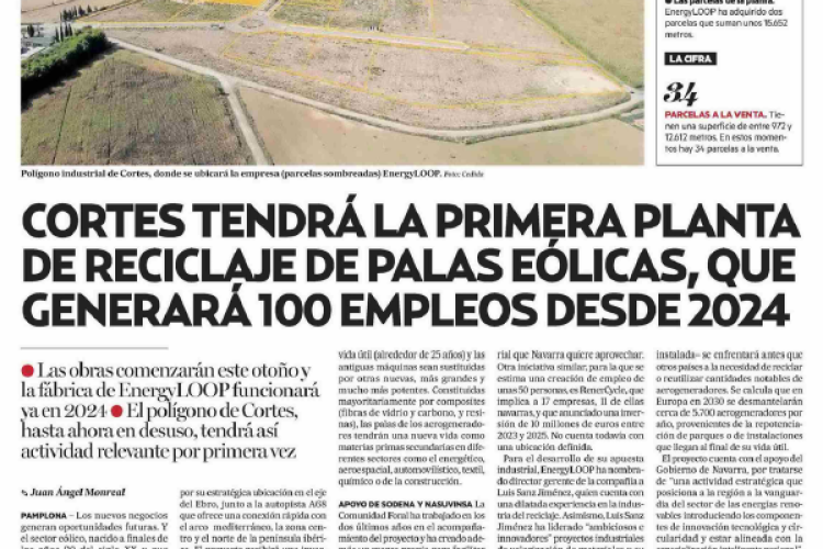 Fotografía del pantallazo de la noticia en la edición impresa del Diario de Noticias 