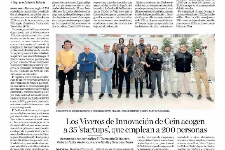 Fotografía del pantallazo de la noticia en la edición impresa del Diario de Noticias