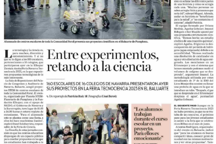 Fotografía del pantallazo de la noticia en la edición impresa del Diario de Noticias