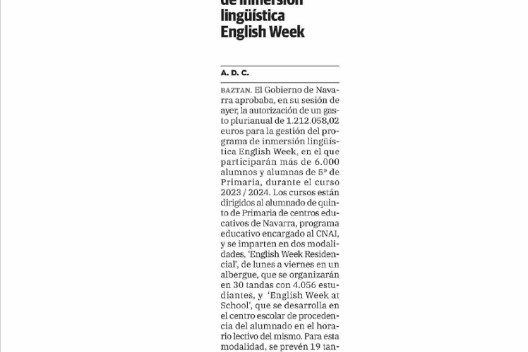 Fotografía del pantallazo de la noticia en la edición impresa del Diario Vasco