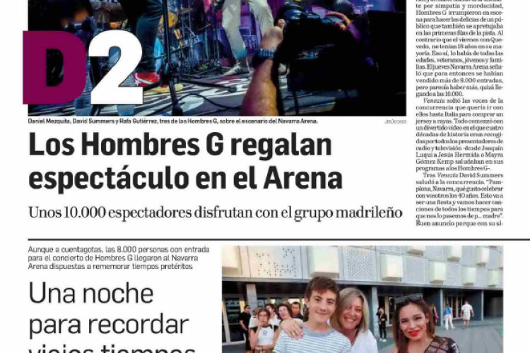 Fotografía del pantallazo de la noticia impresa del Diario de Navarra