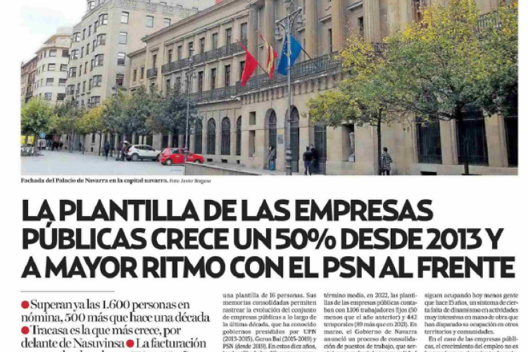 Fotografía del pantallazo de la noticia en la edición impresa del Diario de Noticias