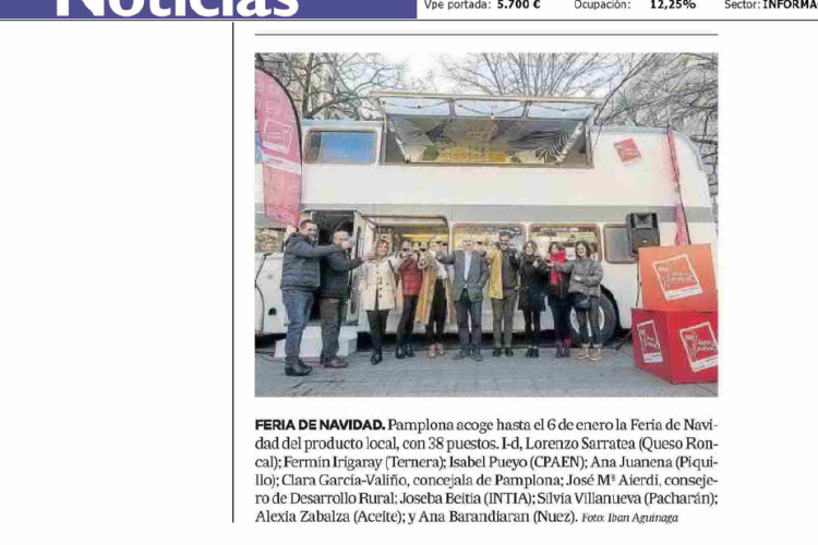 Fotografía del pantallazo de la noticia en la edición impresa de Diario de Noticias